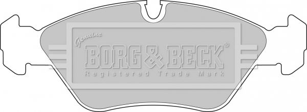 BORG & BECK Комплект тормозных колодок, дисковый тормоз BBP1412
